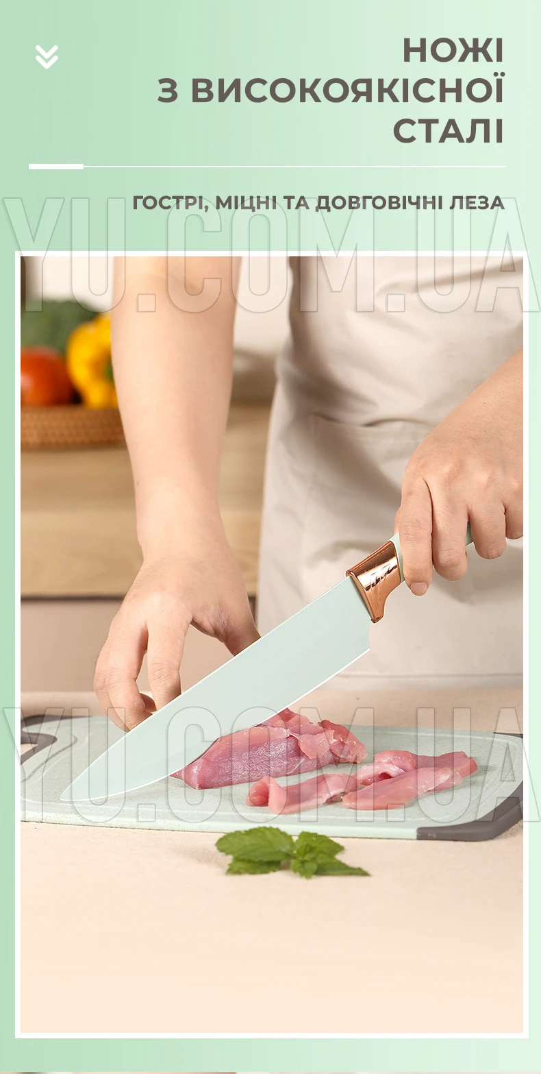 Набор кухонных принадлежностей 19 предметов Kitchen Set Бирюзовый